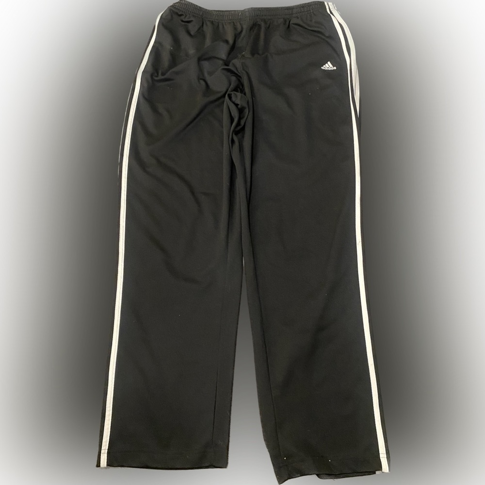 Adidas 3 Stripe Classic Track Pants / Color: Black & White / Size: XL